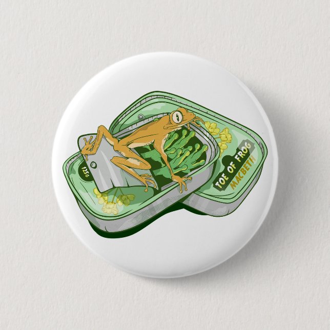 Toe of Frog Witches Spell Shakespeare 6 Cm Round Badge (Front)