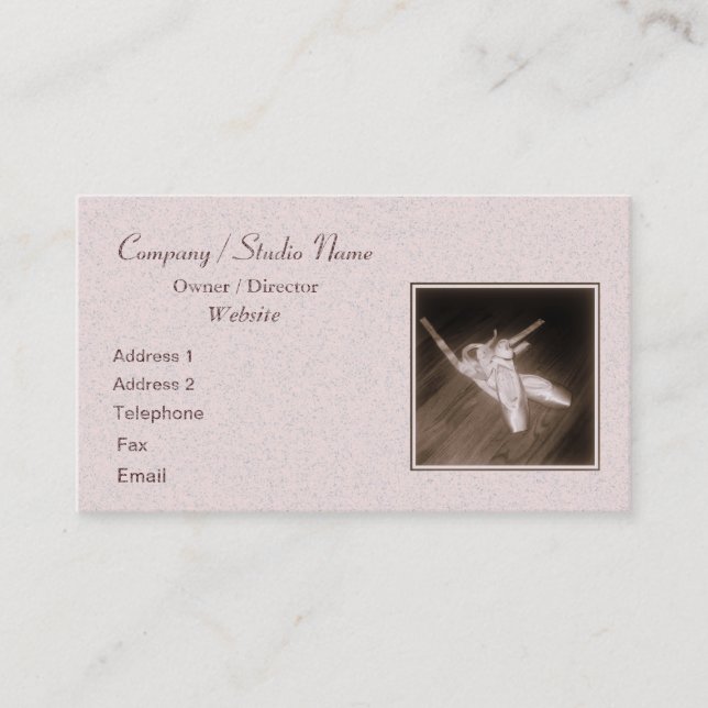 'Toe Shoes' Business Card (Front)