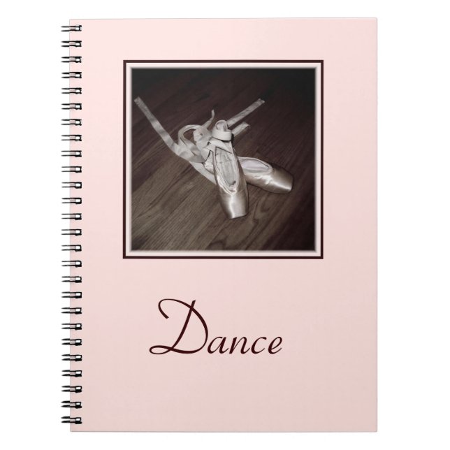 'Toe Shoes' Spiral Notebook/Journal Notebook (Front)