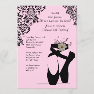 Toe Shoes With Black Lace Invitation