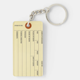 Toe Tag Key Chain