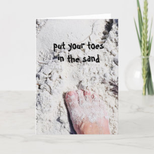 Toes in the Sand Greeting Card