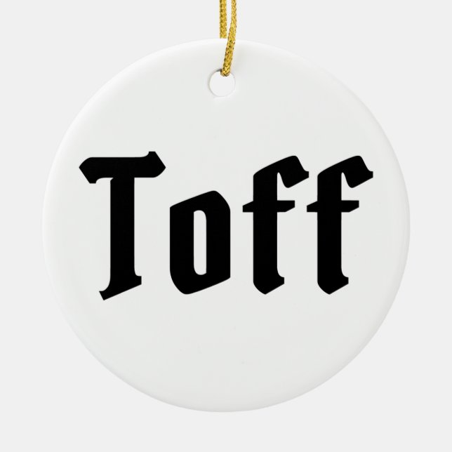 Toff Ceramic Tree Decoration (Front)