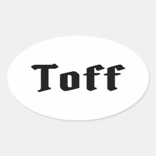 Toff Oval Sticker