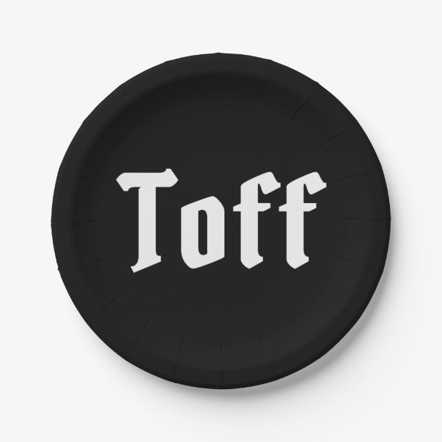Toff Paper Plate (Front)