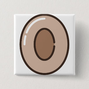 toffee 15 cm square badge