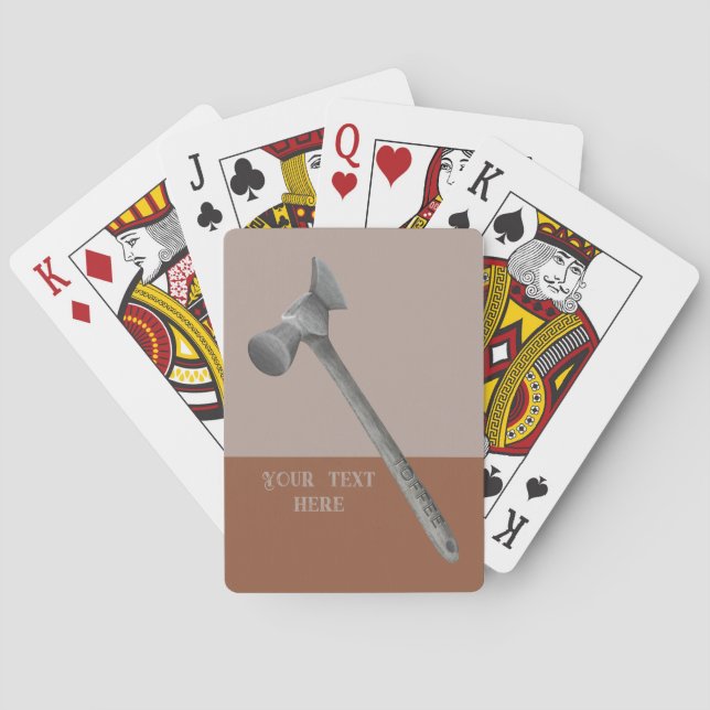 Toffee hammer illustration playing cards (Back)
