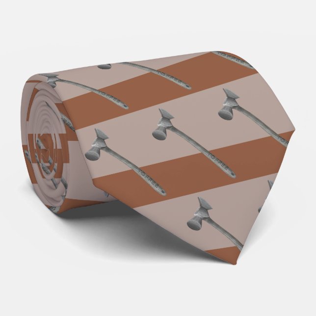 Toffee hammer illustration tie (Rolled)
