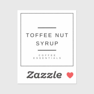 Toffee Nut Syrup Sticker