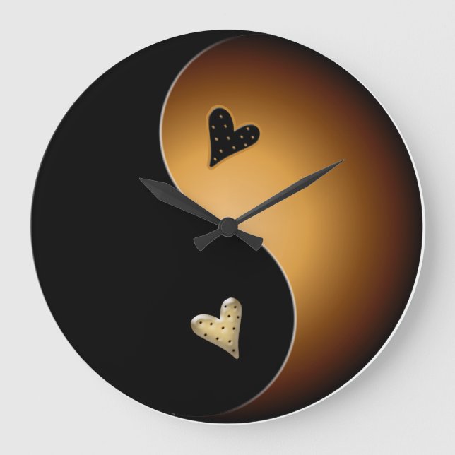toffee yin yang large clock (Front)