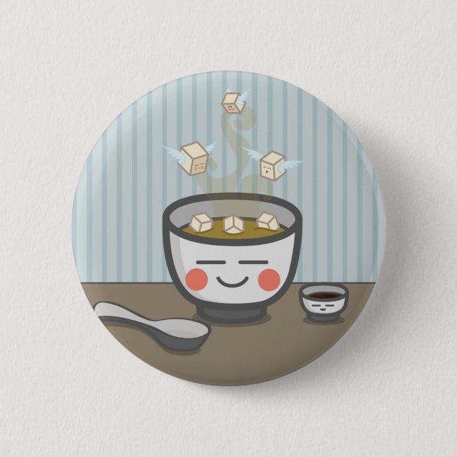 tofu angels buttom 6 cm round badge (Front)