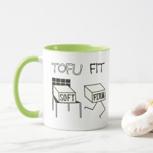 Tofu Fit Funny Running Tofu Soy themed Mug