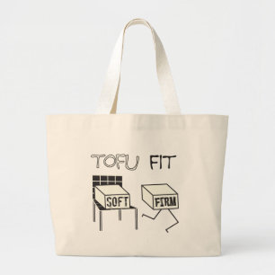 Tofu Fit Funny Running Tofu Soy themed Tote Bag