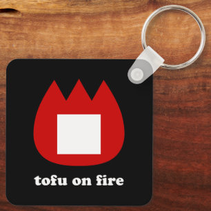 📛 tofu on fire key ring