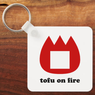 📛 tofu on fire key ring