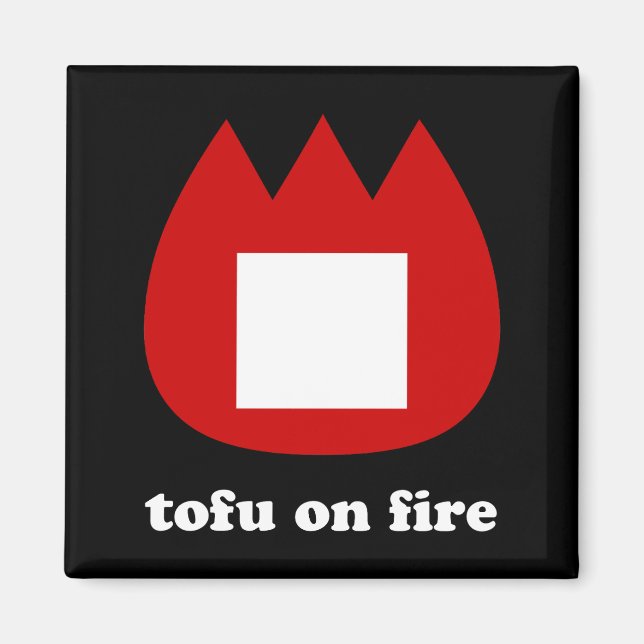📛 tofu on fire magnet (Front)