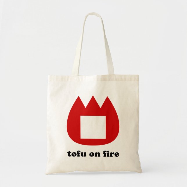 📛 tofu on fire tote bag (Front)