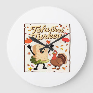 Tofu Over Turkey Classic T-Shirt Large Clock