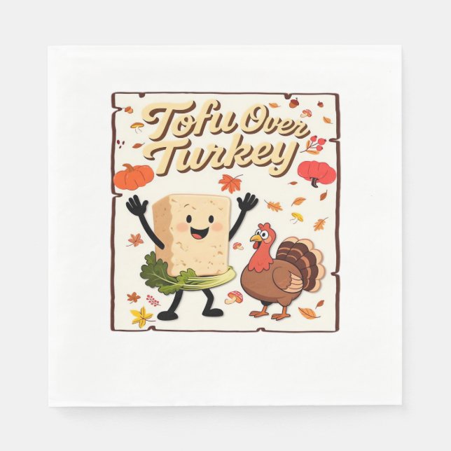 Tofu Over Turkey Classic T-Shirt Napkin (Front)