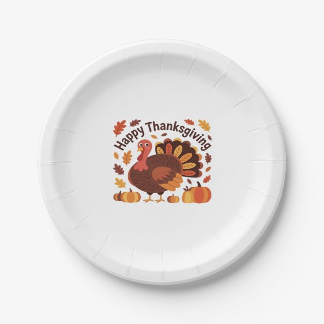 Tofu Over Turkey Classic T-Shirt Paper Plate (Front)