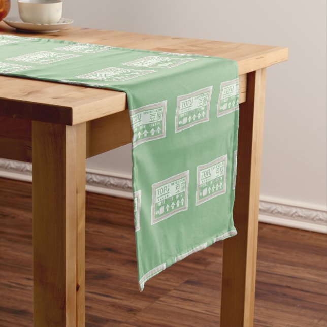 Tofu Pop art food packaging Short Table Runner (In Situ)