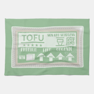Tofu Pop art food packaging Tea Towel