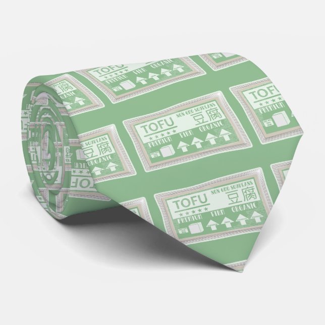 Tofu Pop art food packaging Tie (Rolled)