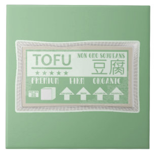 Tofu Pop art food packaging Tile