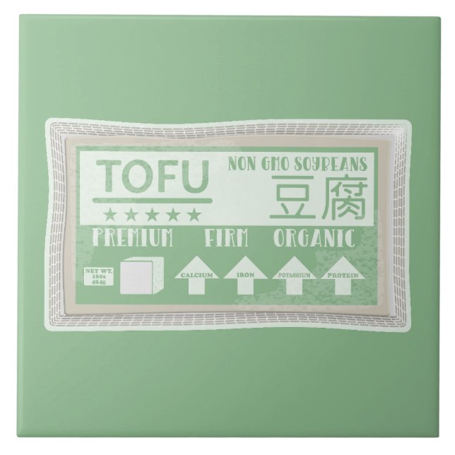 Tofu Pop art food packaging Tile (Front)