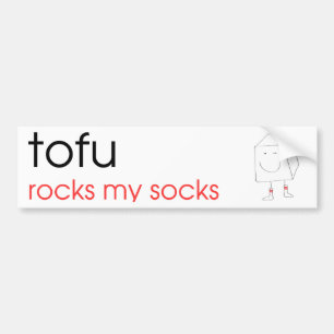 Tofu Rocks My Socks - Bumper Sticker