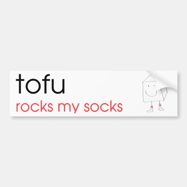 Tofu Rocks My Socks - Bumper Sticker (Front)
