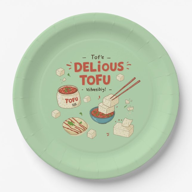 Tofu-tastic Paper Plate (Front)
