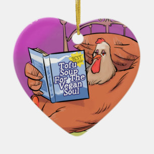 Tofu Vegan Soul Funny Ceramic Tree Decoration