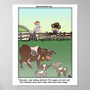 Tofurkey-Jerky Grocery Bag Poster