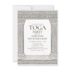 Toga Party Birthday Invitation with Roman Theme
