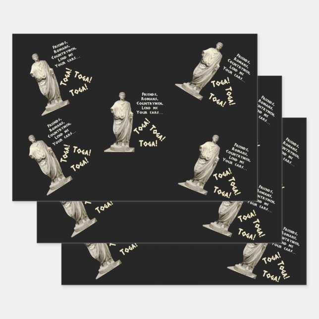 Toga! Toga! Toga! Wrapping Paper Sheet (Set)