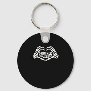 Together A Heart Made Of Skeleton Hands Classic Key Ring