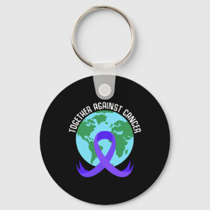 Together Against Cancer Saying For World Cancer Da Key Ring