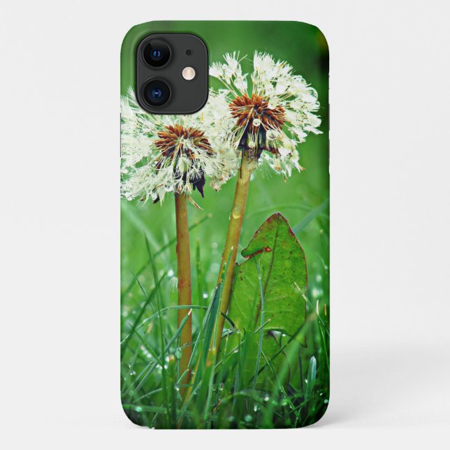 Together. Always Two Dandelions with raindrops Case-Mate iPhone Case (Back)