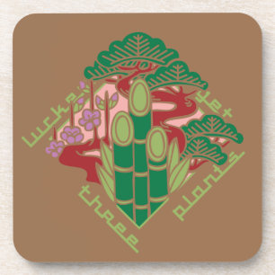 together an auspicious grouping 松竹梅 coaster