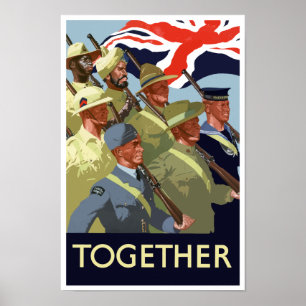 Together -- British Empire WWII Poster
