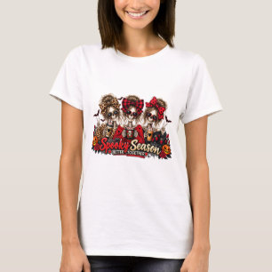Together – Cute Halloween Skeleton girls T-Shirt