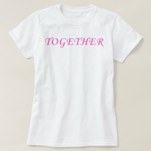 Together Cute Matching Couple Split Heart Women T-Shirt