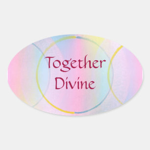 Together Divine Positive Affirmation Oval Sticker
