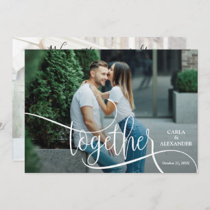 TOGETHER Elegant Photo Wedding Save The Date