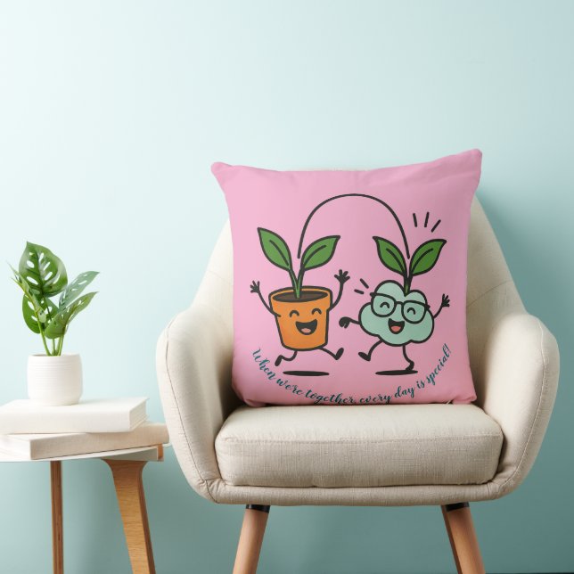 Together Every Day Is Special Cute Plant Pillows  (Chair)
