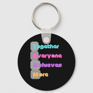 Together Everyone Achieve More I Blu-gree Pink Ke Key Ring