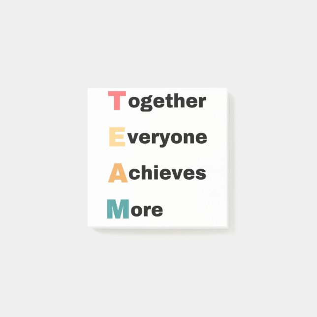 Together Everyone Achieves More 2 Post-it Notes (Front)