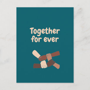 Together for ever - life quotes holiday postcard