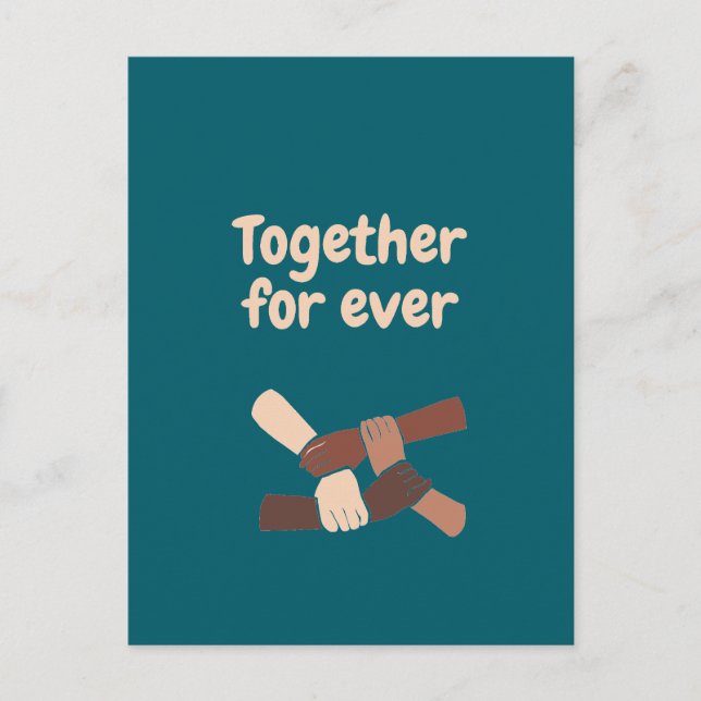 Together for ever - life quotes postcard (Front)